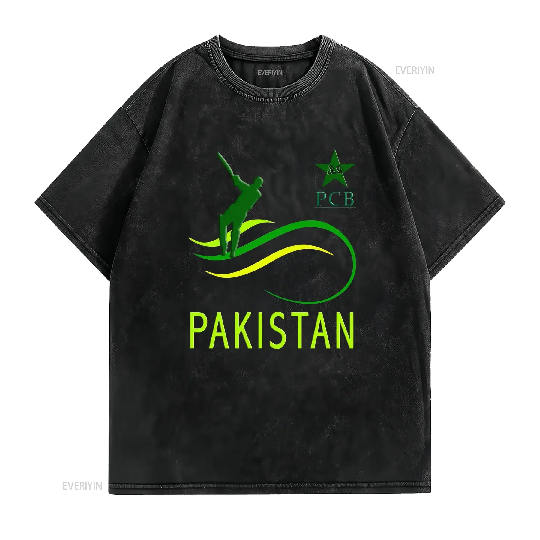 Maglietta da uomo originale con maglia cricket del Pakistan Imran Easy Premium casual e versatile vestibilità ampia vintage