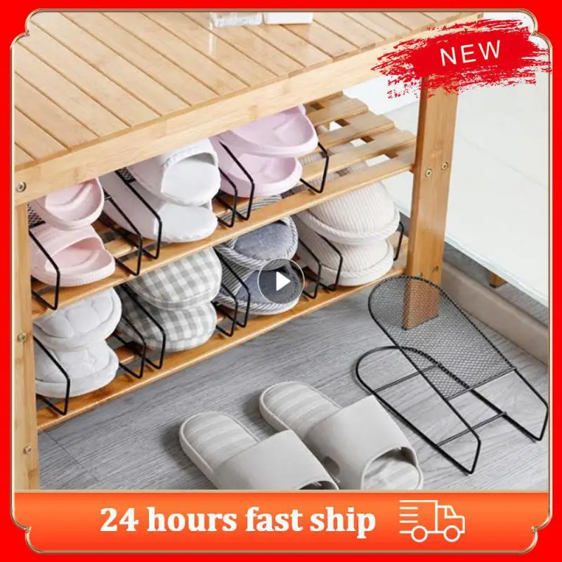 Double Layered Storage Shoe Rack Placing Shoes Shoe Rack Durable Sturdy Iron Double Layers Shoe Organizer Home Storage