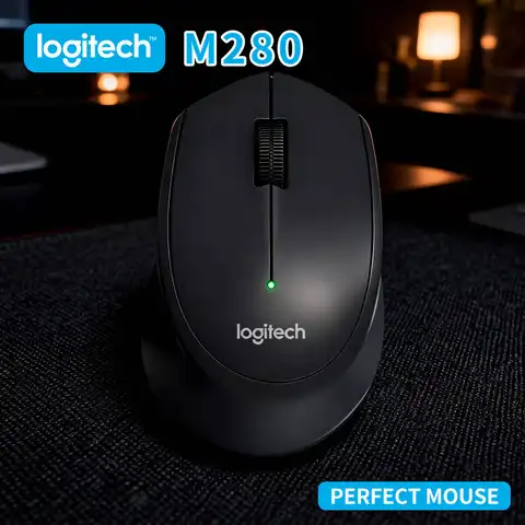 Logitech M280 2.4G Wireless Mouse Left Right Handed Compatible for Universal Use