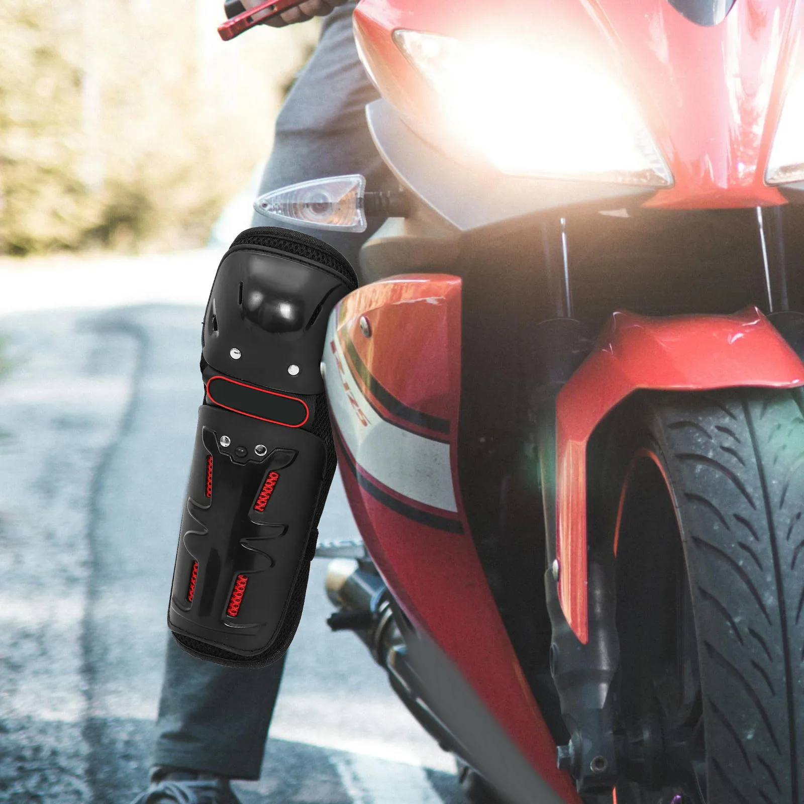 

Protective Set Knee Elbow High Strength Cool Comfortable Riding For Men All Seasons Elbow Pads Guards Pads Motorcycle Riding