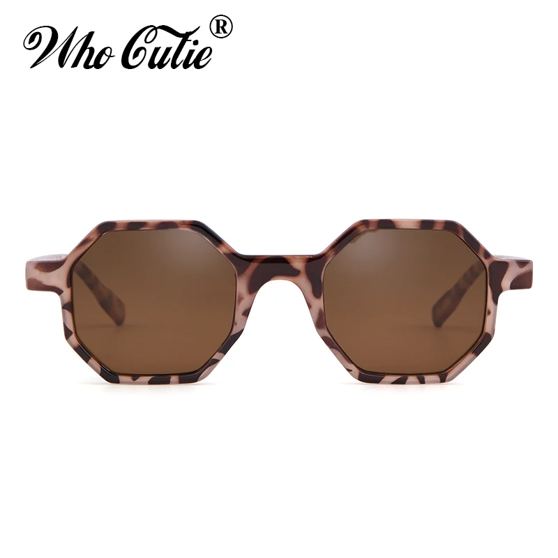 Fashion Octagon Leopard Sunglasses Women Brand Designer 2019 Vintage Hexagon Tortoiseshell Frame Sun Glasses Shades Lady OM553B