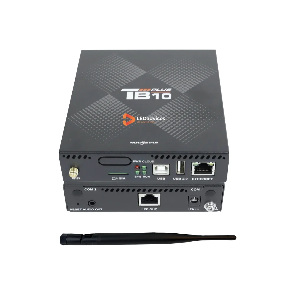 Contrôleur LED Novastar TB10 Plus (Compatible avec TB1) Lecteur multimédia 4G pour lecture d'écran LED Support de pixels 650K