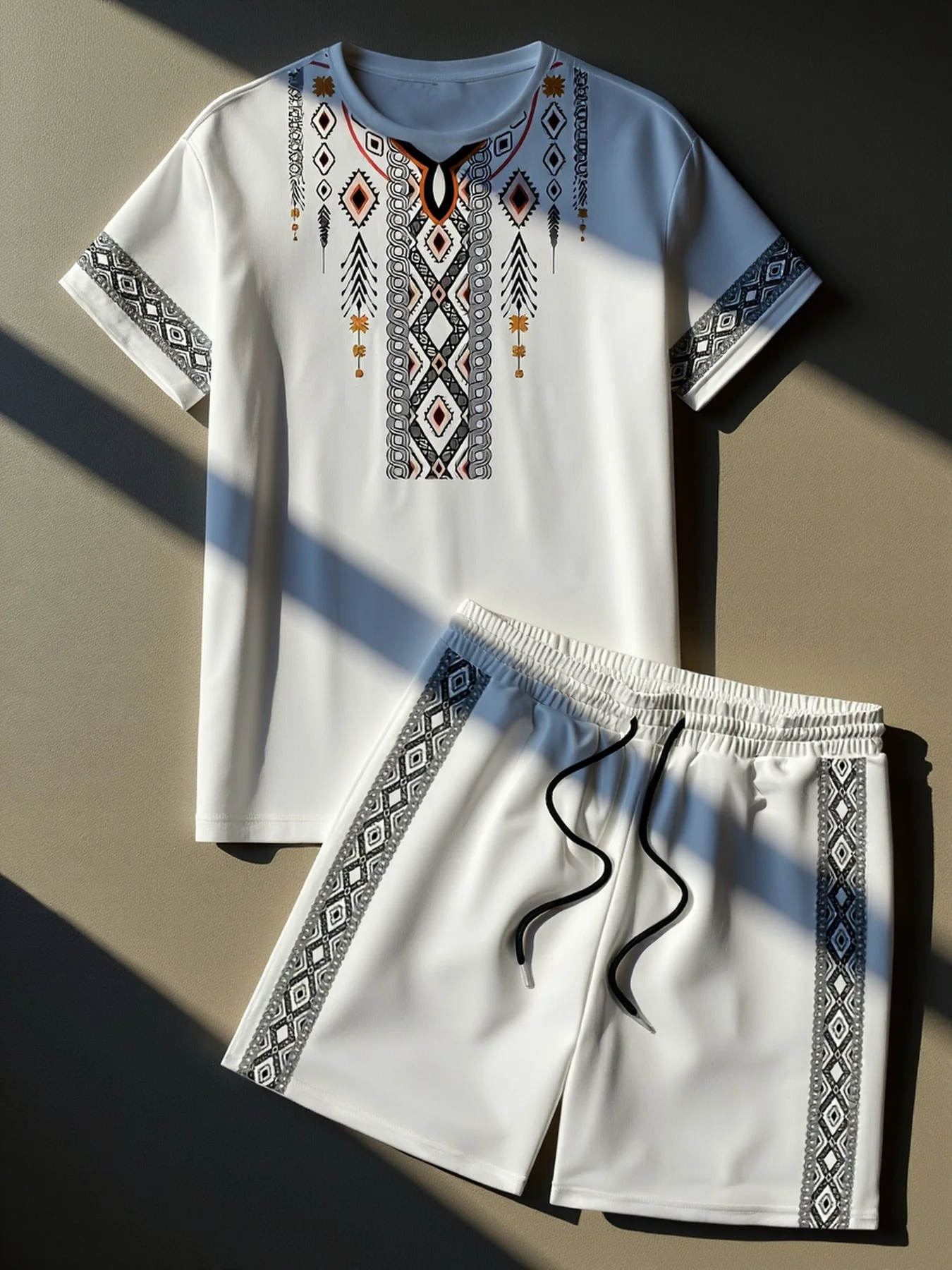 

Летний мужской комплект 2026: футболка оверсайз в стиле Y2K, быстросохнущие шорты для тренировок и фитнеса, модный бестселлер