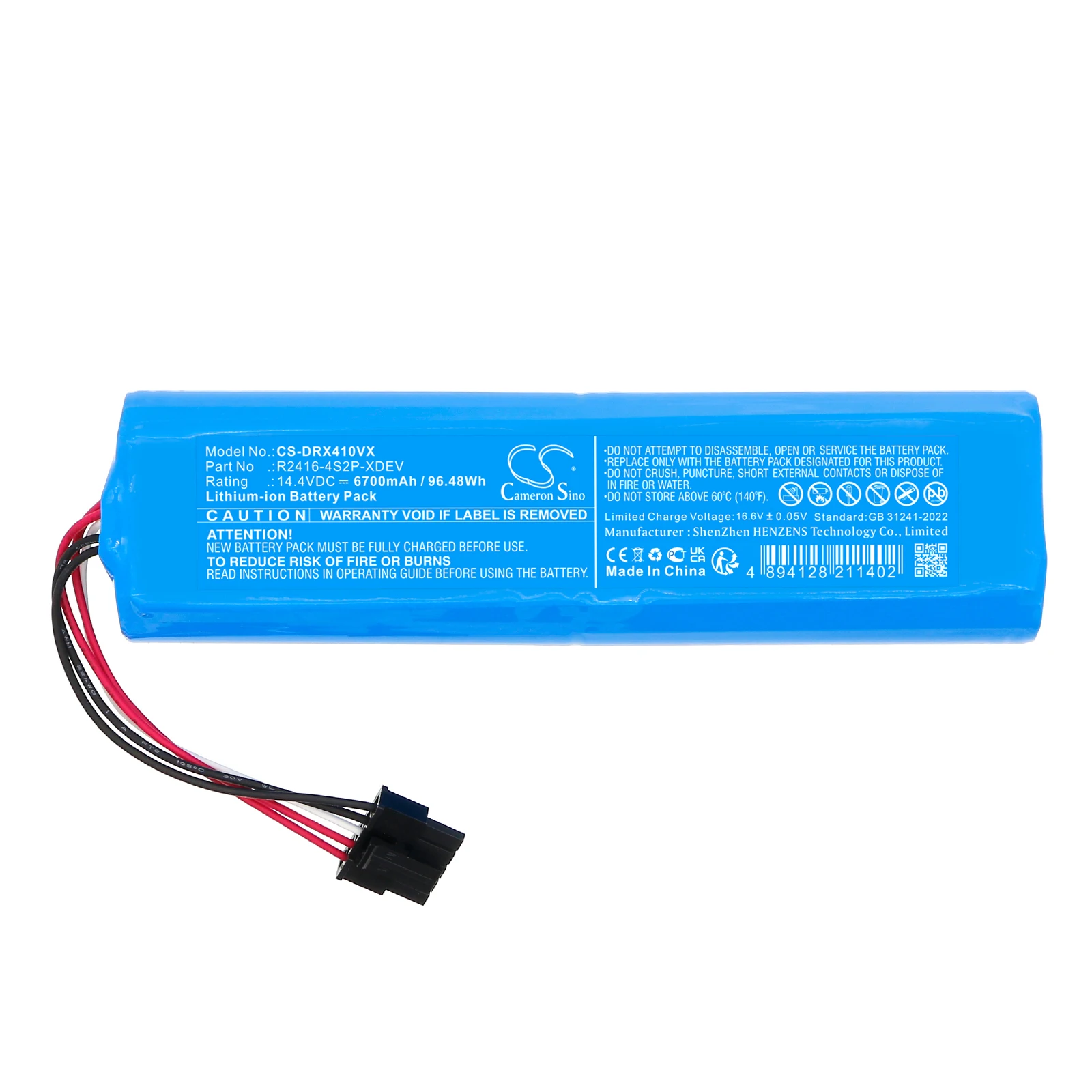 Replacement 14.4V 6700mAh Vacuum Battery for Dreame Bot L20 Ultra, Bot X30 Ultra RLX56CE, Bot X40 Ultra, Bot X40 Master,Matrix10