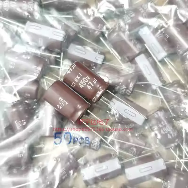 

10-100 шт. 450В 47мкФ 16x25 Японский высокочастотный долговечный электролитический конденсатор Black Diamond KXJ 47мкФ 450В
