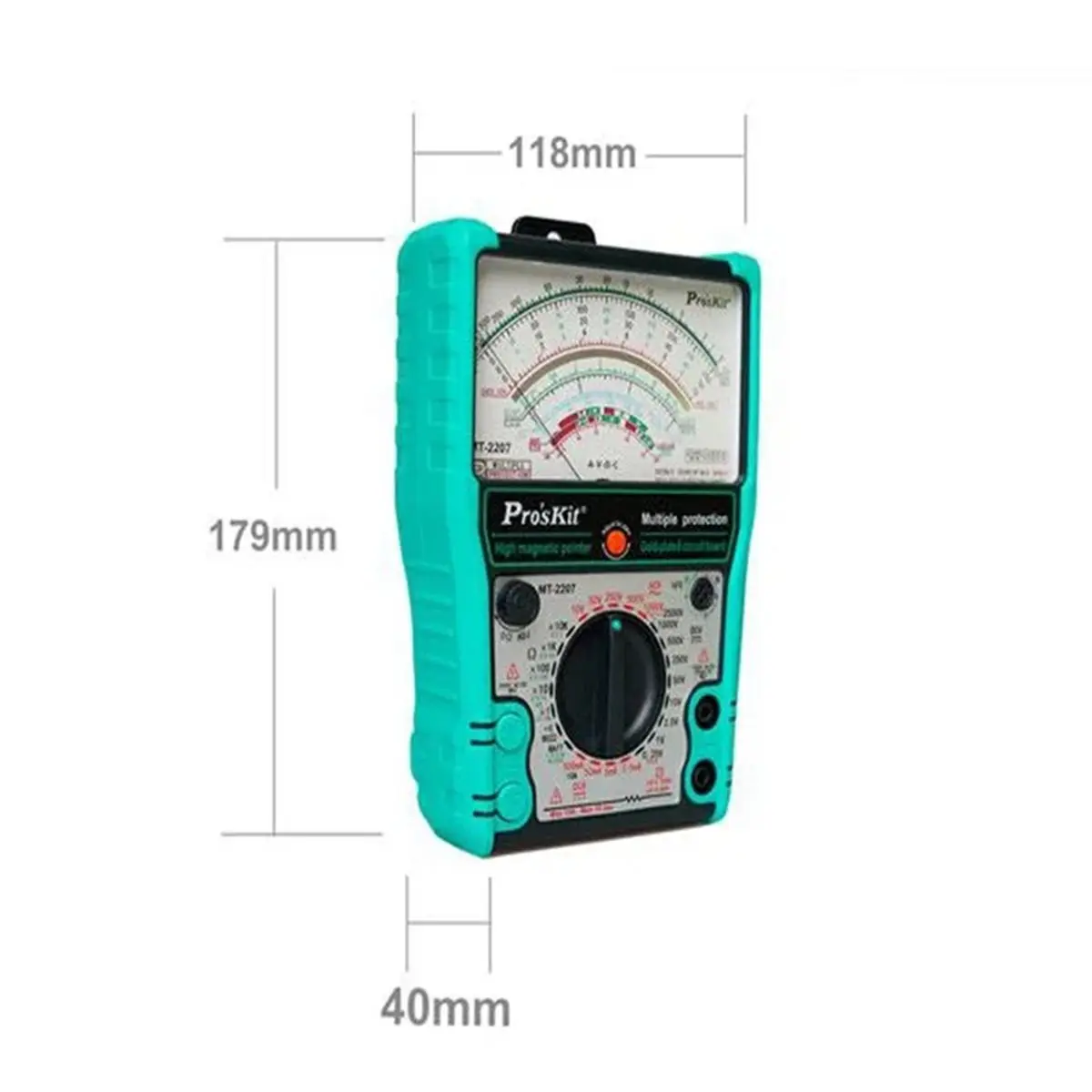 A74U MT-2207-C Pointer Type Anti-Fog 3-Purpose Electric Meter, Internal Magnetic High- Analog Multimeter 1000V/10A