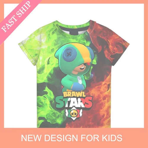 애니메이션 피규어 티셔츠, 반팔 티, 보니, 어린이 티셔츠 게임, 3D 별-히어로 티셔츠, 여아 및 남아용 의류, 3v3 