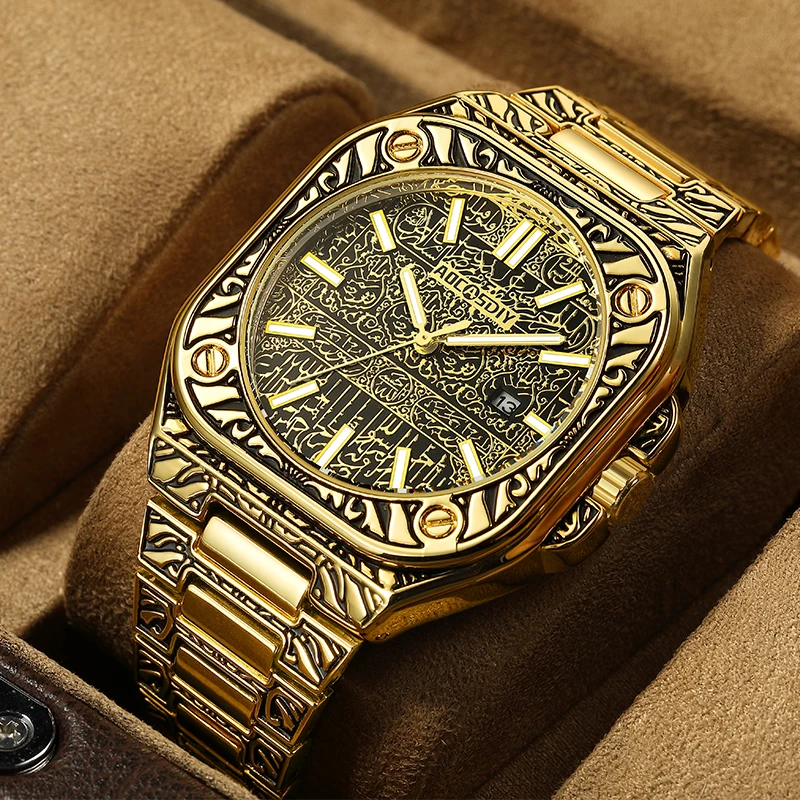 

Часы наручные мужские кварцевые с хронографом, брендовые Роскошные водонепроницаемые классические, из нержавеющей стали