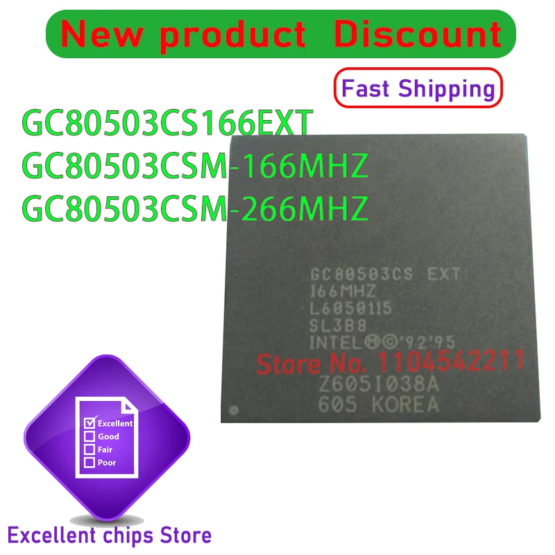 New Original GC80503CS GC80503CS166EXT GC80503CSM-166MHZ GC80503CSM-266MHZ BGA In Stock  1pcs/lot