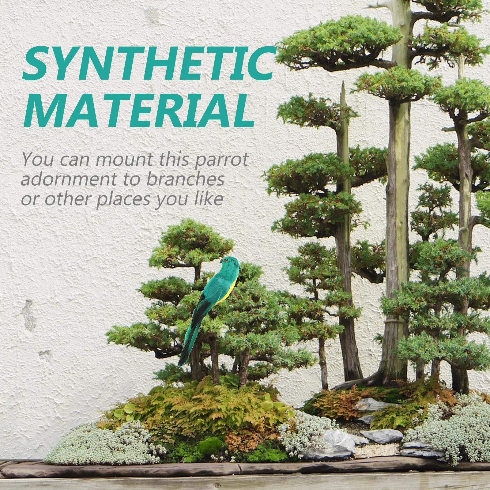 

Artificial Bird Parrot Ornament Premium Foam Synthetic Material Realistic Lifelike Craftsmanship Ideal for Home Office Garden