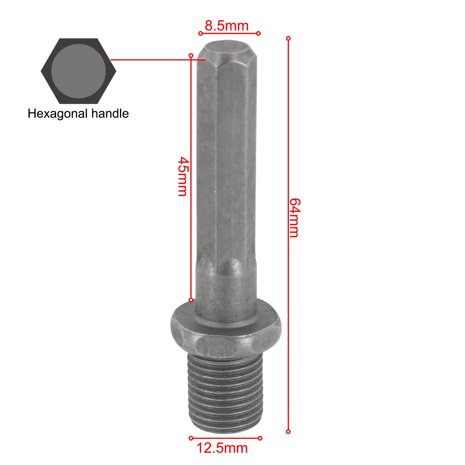 1pc Converter Adapter Water Drill Extension Rod Electric Hammer Conversion Square Hex Round Shank Chuck Connector Power Tools