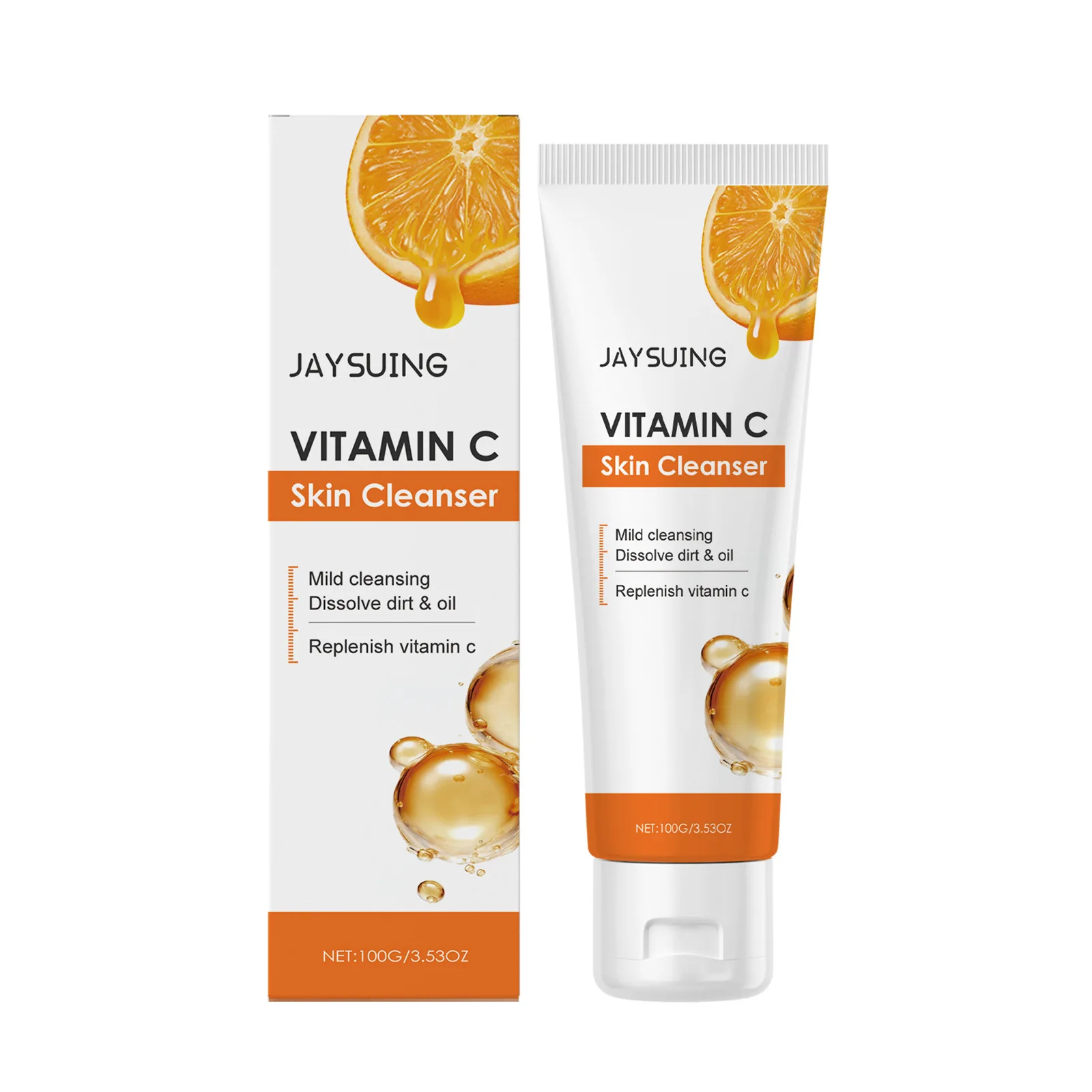 hot sale Jaysuing Vitamin C Facial Cleanser Gentle cleansing moisturizing Tender and Refreshing Skin care cleanser