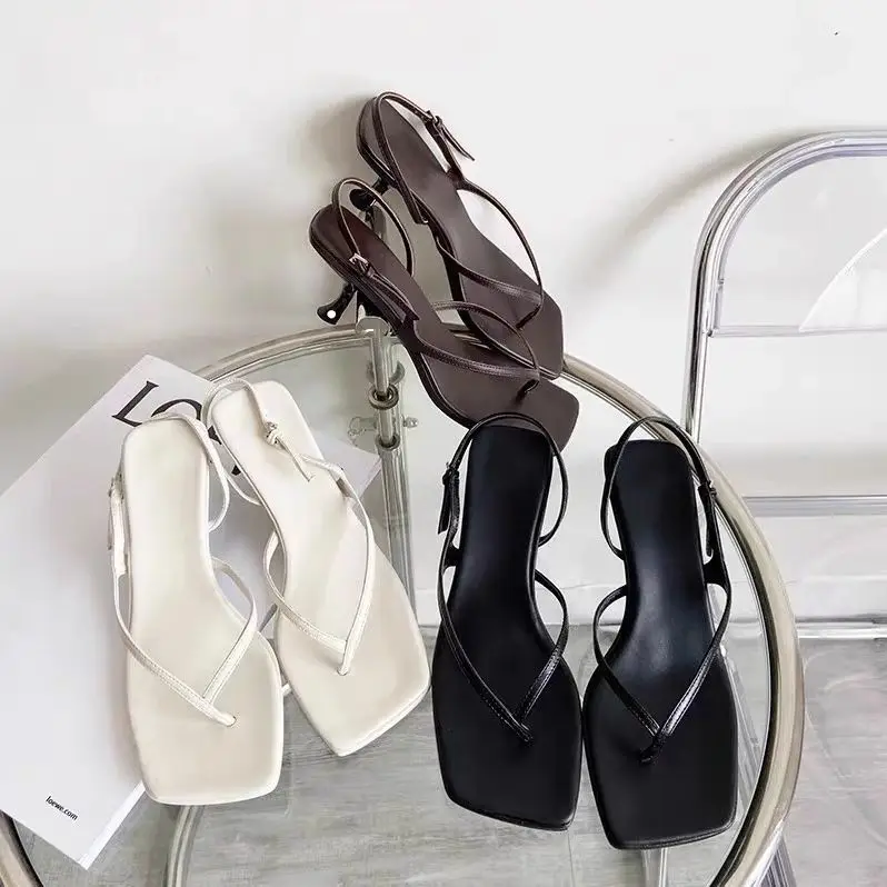 2026 Summer Sandals Woman Leather Suit Female Women’s Shoes High Heels Comfort New Stiletto Girls Sandalias Planas Tacones
