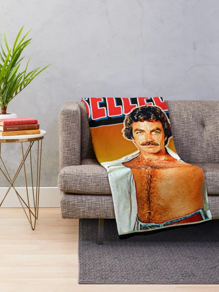 Tom Selleck Throw Blanket Loose Winter beds valentine gift ideas Furrys Blankets