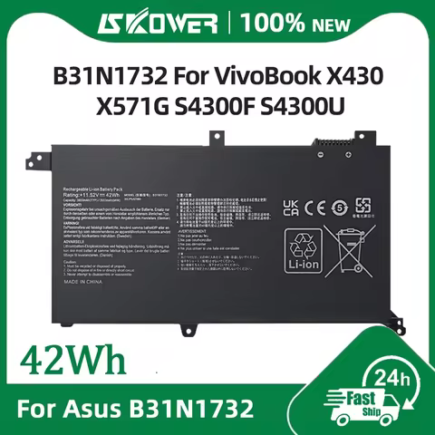 SKOWER B31N1732 Laptop Battery for ASUS VivoBook X430UA X430UF X430UN X430FA X430FN S4300F S4300U X571GT X571LH X571G