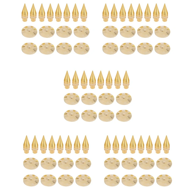 

2025 New-40 Pairs 6 X 36Mm Copper Speaker Spike Isolation Stand + Base Pad Feet Mat Speaker Isolation Speaker Isolation Pads