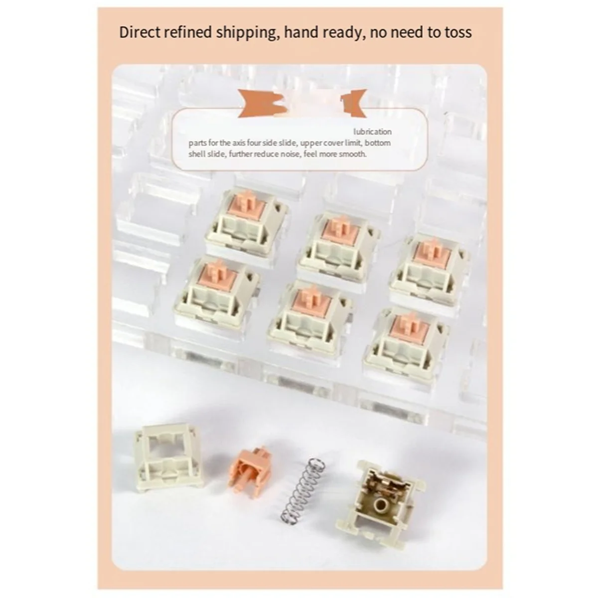 Poros Kunci N27R untuk Aksesori Keyboard Mekanis Sakelar Taktil Linier untuk Keyboard Mekanis Pra Lubed