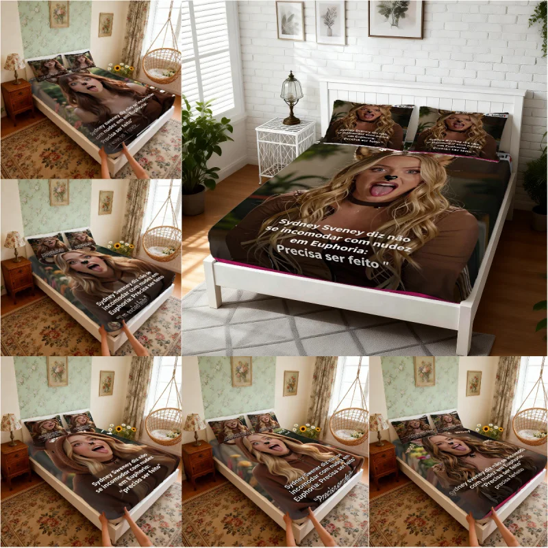 Protège-matelas ajusté avec motif d'oreilles d'animaux 'Woof Woof' de la série Euphoria Saison 3, élastique, doux pour la peau, pour la chambre à coucher au quotidien