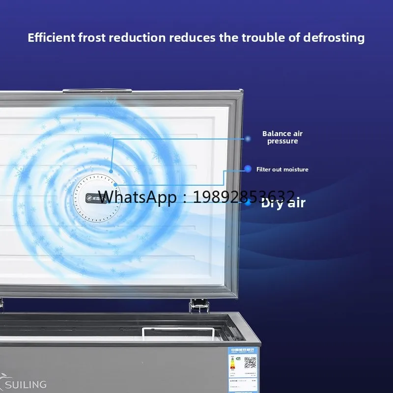 فريزر ZZ منزلي صغير 100/200/300 لتر ثلاجة أفقية موفرة للطاقة فريزر مبرد لحفظ الطازجة