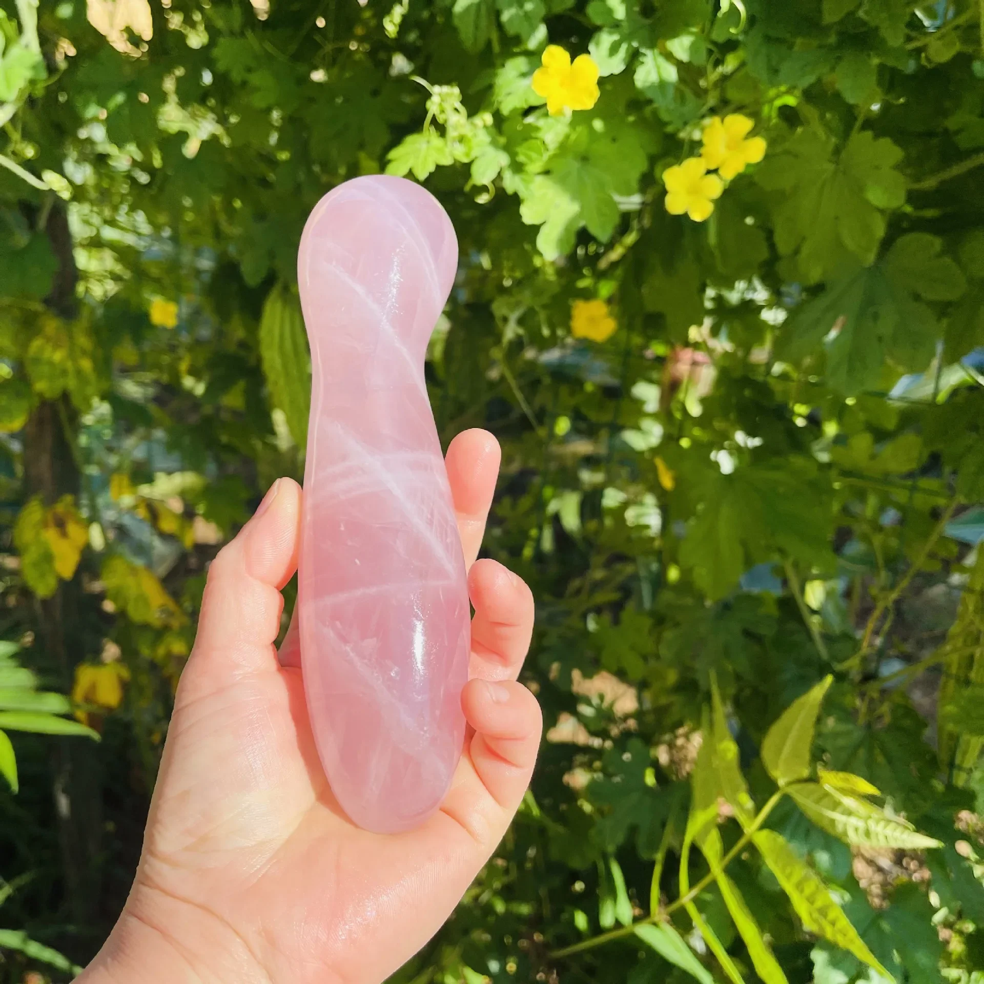 Pink Crystal Massage Stick Natural Rose Quartz Wands Good Quality Crystal Massage Stone Ornament Gift Gemstone Crafts