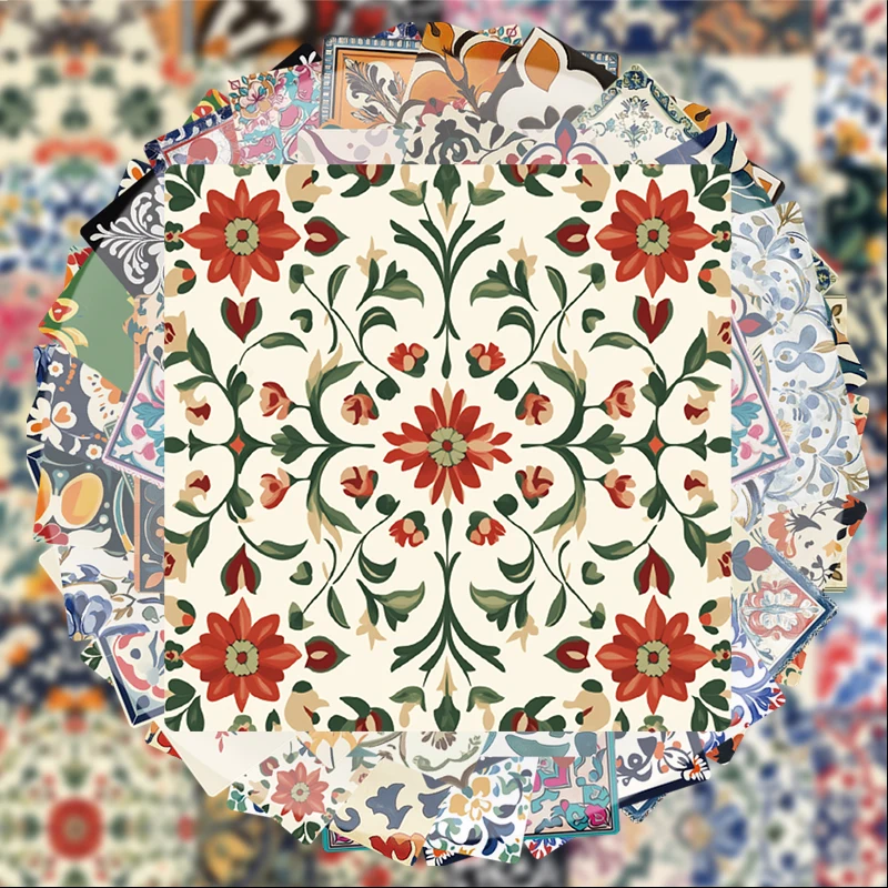 50 Pieces of Vintage Floral Graffiti Stickers, Suitable for Water Bottles, Laptops, Phone Decorations, Suitcases, Skateboards, Guitars, Gift Boxes, Party Decorations, Holiday Gifts