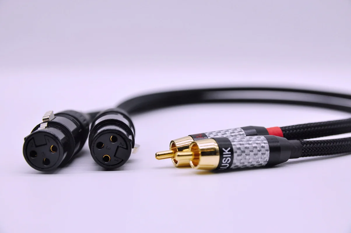 1Pair HIFI RCA To Female XLR Canare Audio Cable / 0.2m 0.3m 0.5m 1m 1.5m 2m 3m 5m AUSIK AS007