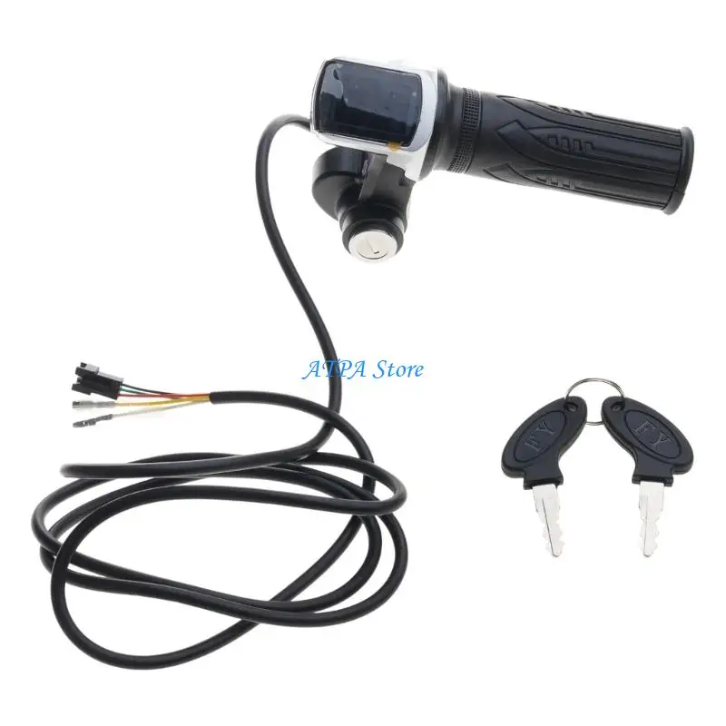 U13C Shock Absorbing Thumb Throttles Electric Bike Half Throttles Grip Short Trip