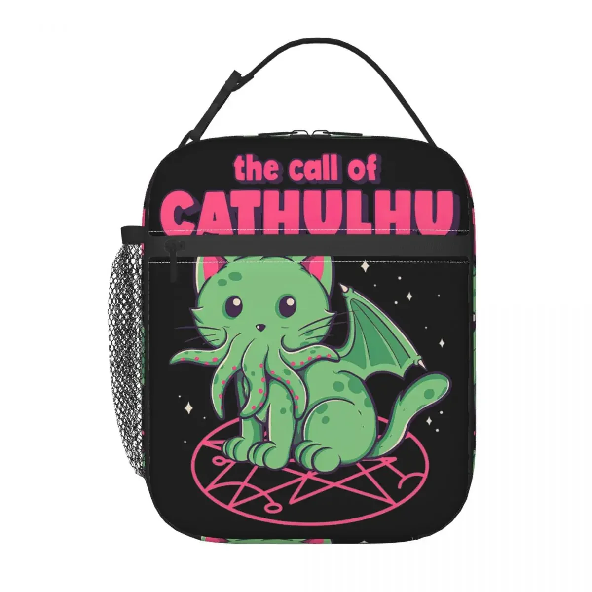 The Call Of Cthulhu Thermal Insulated Lunch Bags Lovecraft Monster Cat Resuable Lunch Container for School Storage Food Box