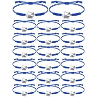 20Pcs Cheerleader Gifts Girls Cheerleading Bracelet Adjustable Charm Bracelets Cheer Heart Jewelry Team Cheerleading Accessories 3