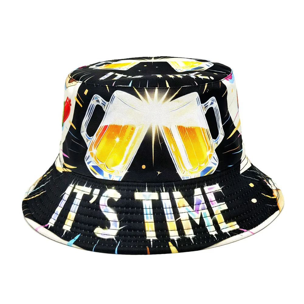 Bierfest Party Fischerhut Damen Herren Sommer Outdoor Sonnenschutz Bucket Hats Lässige Deko Panama Damen Sonnenhüte Hiphop