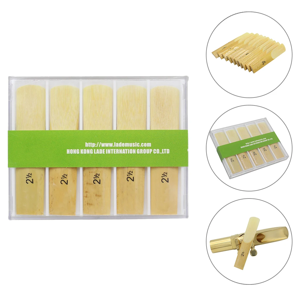 

10 Pcs Saxophone Reed Pack Natural Reeds Instrument Practical Accessory Tenor Material