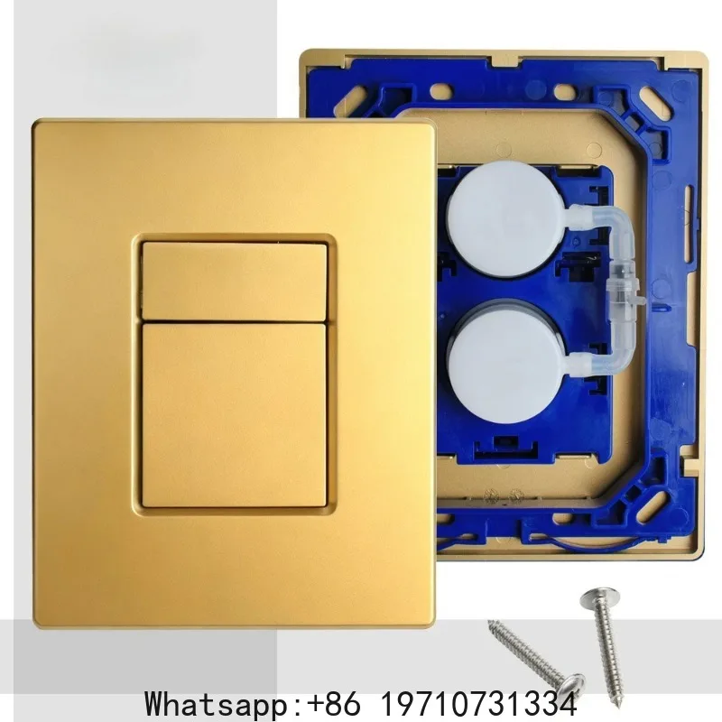 

Gold Dual Flush Push Button Compatible with Grohe GD2 Cosmopolitan 38732/38966 Concealed Wall Toilet Tank Cover Replacement