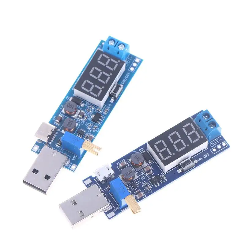 Modulo di alimentazione step up/down USB Convertitore boost DC-DC da 5 V a DC1.2V-24V Uscita regolabile