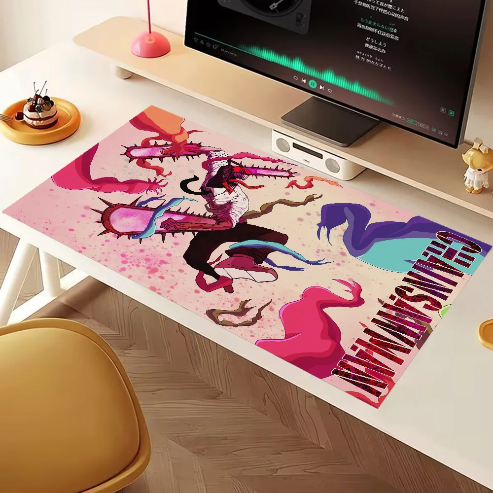 

E-Chainsaw Mans-t Gamer Keyboard Pad GAMING MOUS Large Mouse Pad 900 × 400 Computer Accessories Non-slip Mat Table Pads Mausepad