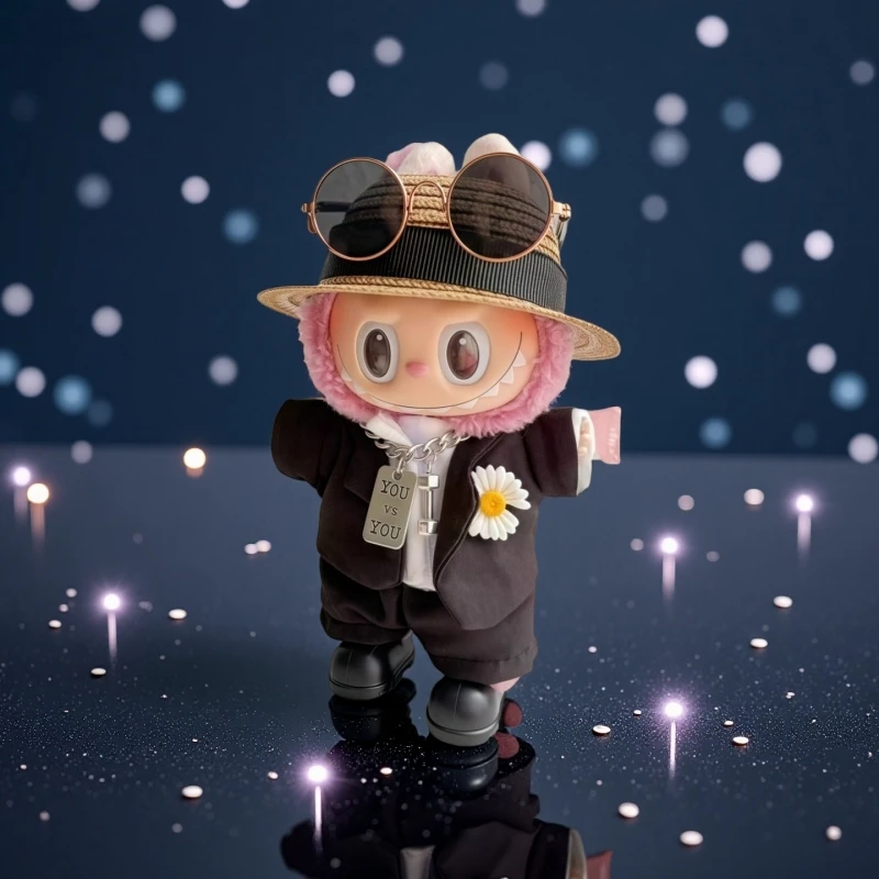 

17 см кукла Labubu G-DRAGON, одежда для V1 V2 V3, плюшевый кукольный костюм Labubu, аксессуары для одежды «сделай сам», детские игрушки, подарок на день рождения