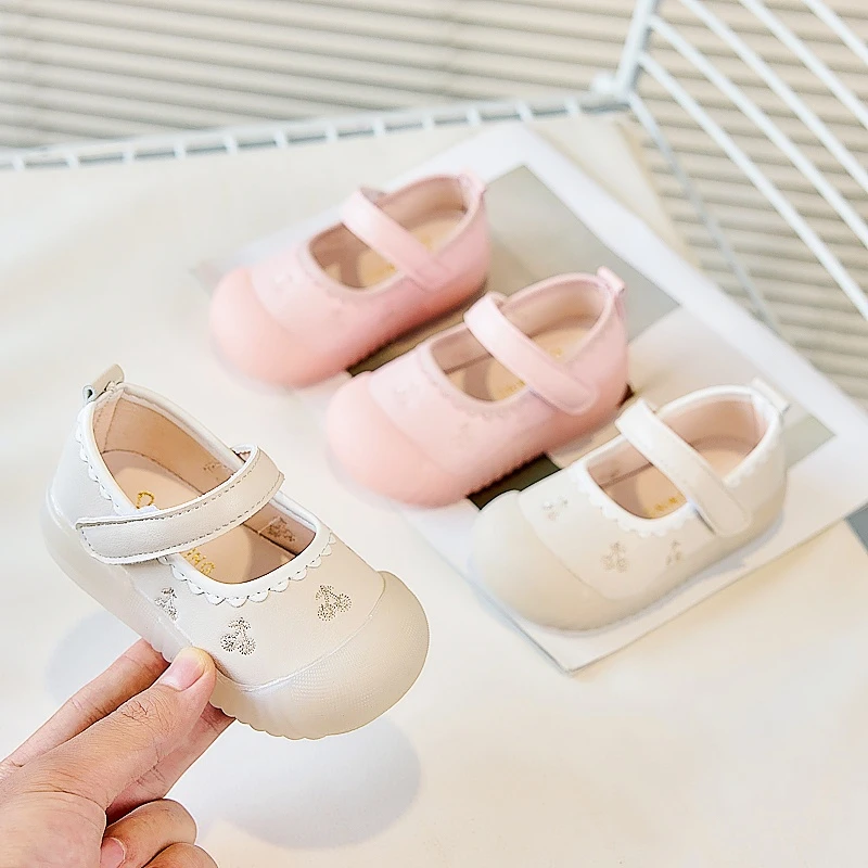 

Girls Flat Shoes Toes Capped Kids Casual Shoes Soild Color Versatile 2025 Spring Autumn Baby Princess Walking Shoes Size 16-25