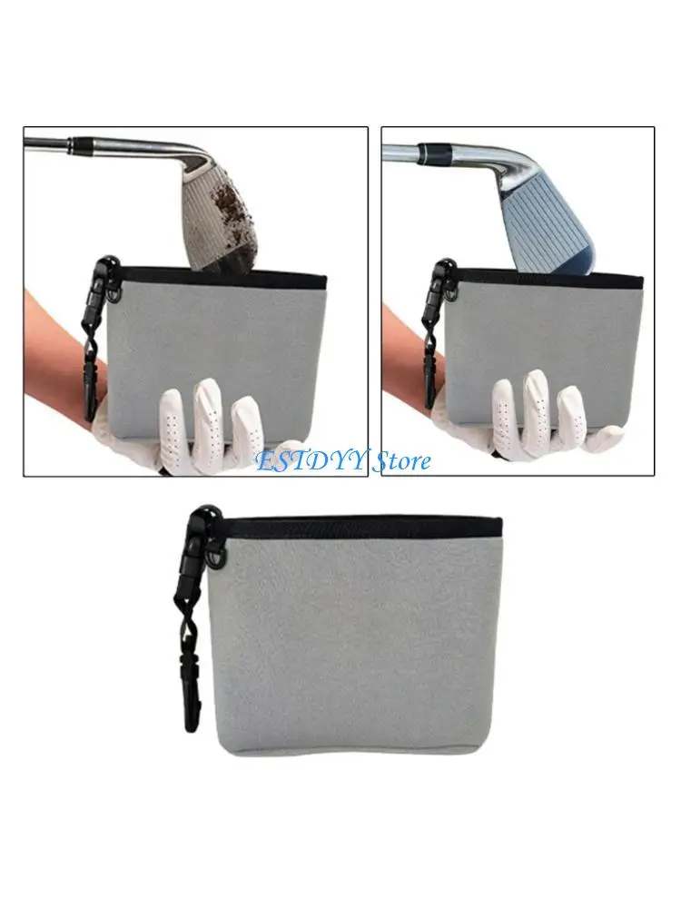 G6DE Premium Neoprene Golf Club Wash Bag 3 Layer Waterproof Anti Scrub Compacts Storage Bag for Sports Enthusiasts