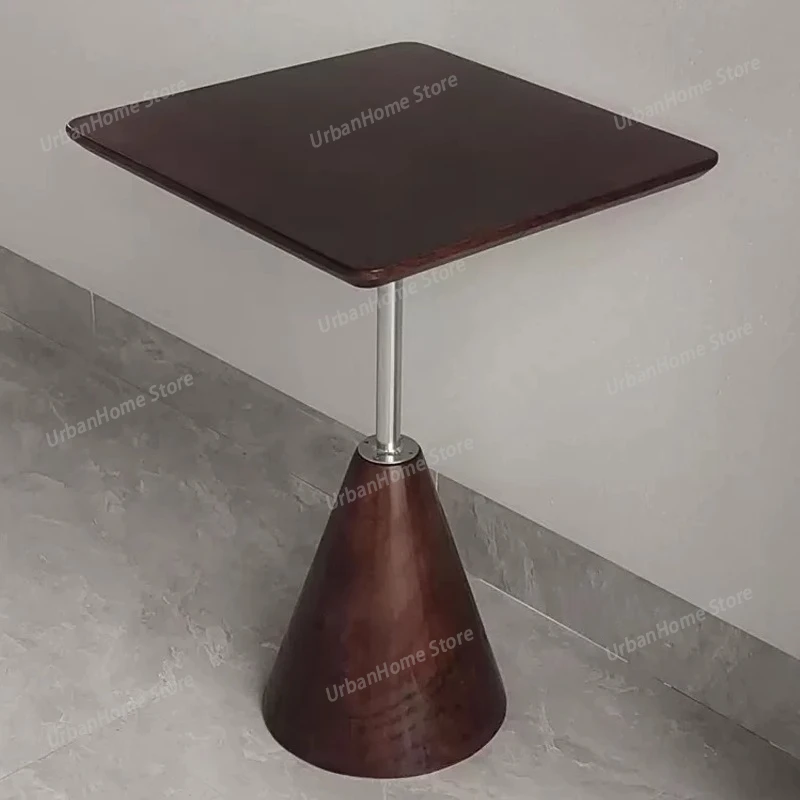 

Living Room Restaurant Café Tables Square Corner Retro Modern Café Tables Simplicity Walnut Wood Café Furniture Salontafel MHKFZ