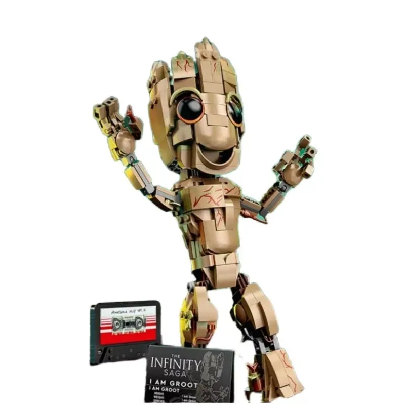 Marvel Groot Little Treeman Galaxy Guardian Alliance Cartoon Cute Puzzle Assembled Toys Boys Creative hand model gift