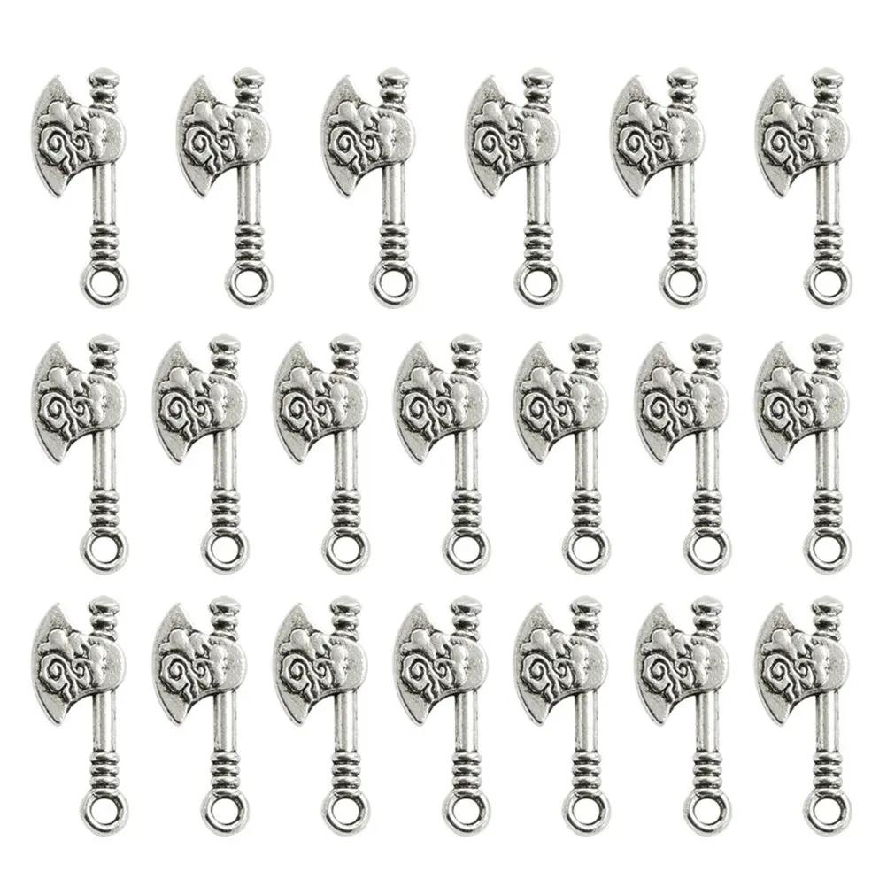 20Pcs Alloy Axe Pendant Charms DIY Jewelry Supplies for Necklace Bracelet Earring Keyring Anklet Scrapbooking Costume Accessory
