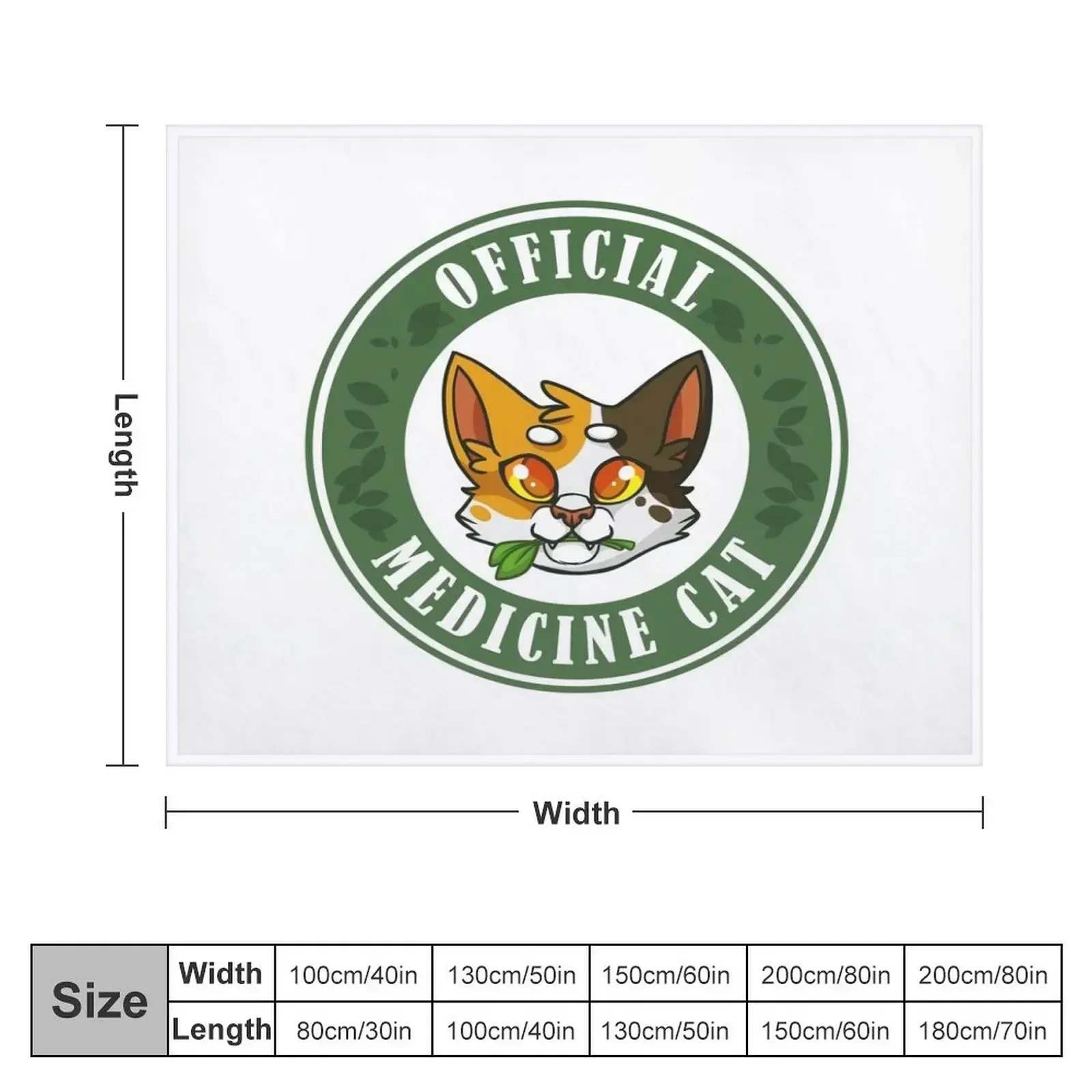 Official Medicine Cat - Warriors Badge Throw Blanket Multi-Purpose Heavy Plaid Blankets