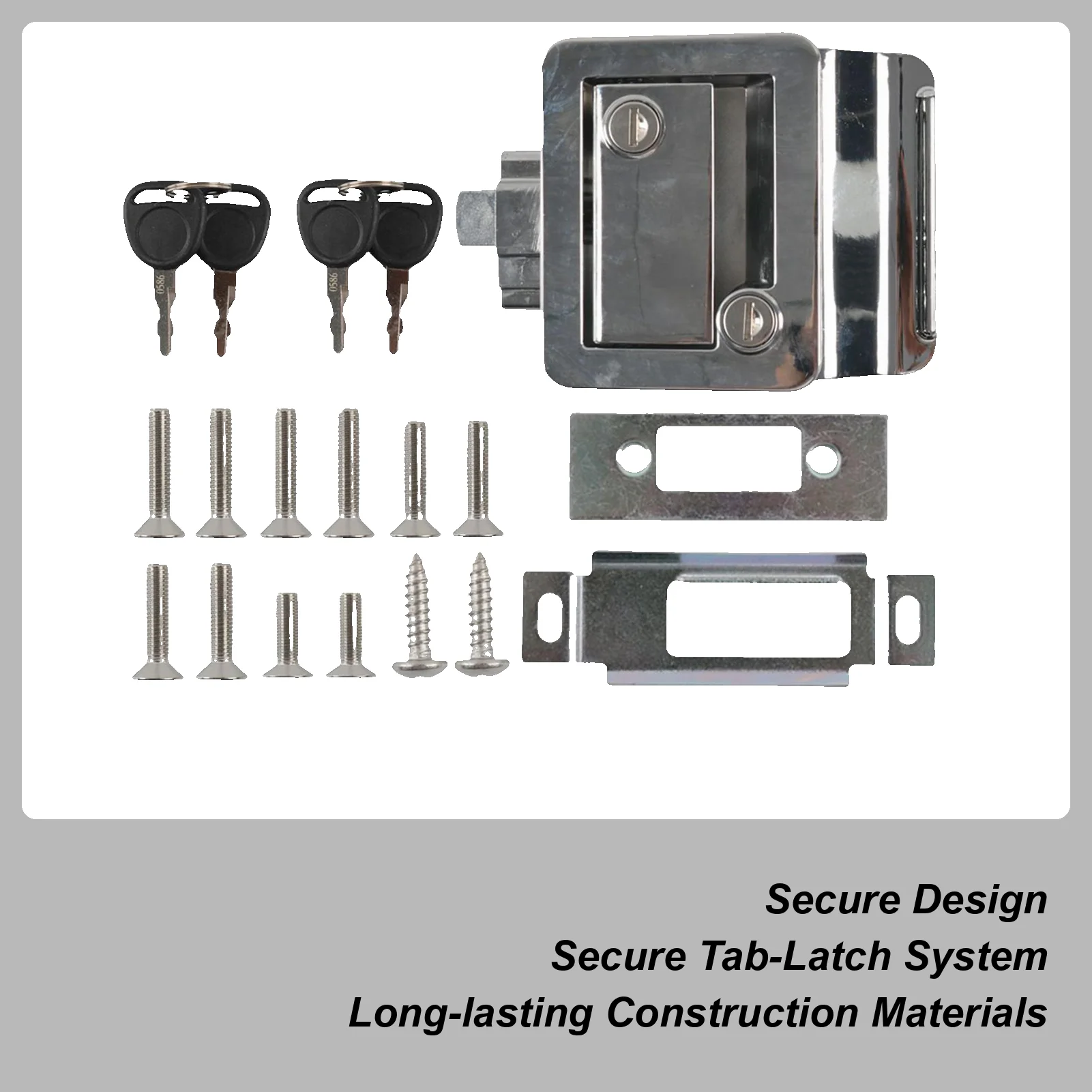 

Rv Door Lock Security Portable Heavy Duty Trailer Entry Latches Replacement Kit For Motorhome Hauler Campervan Truck Cargo