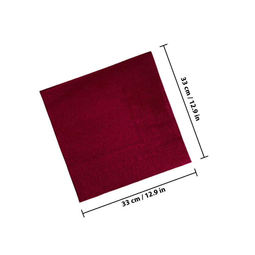 20Pcs Party Napkins Disposable Decorative Red Paper Napkins Two-Ply for Reception Celebration Dining Table Decoration Supplies