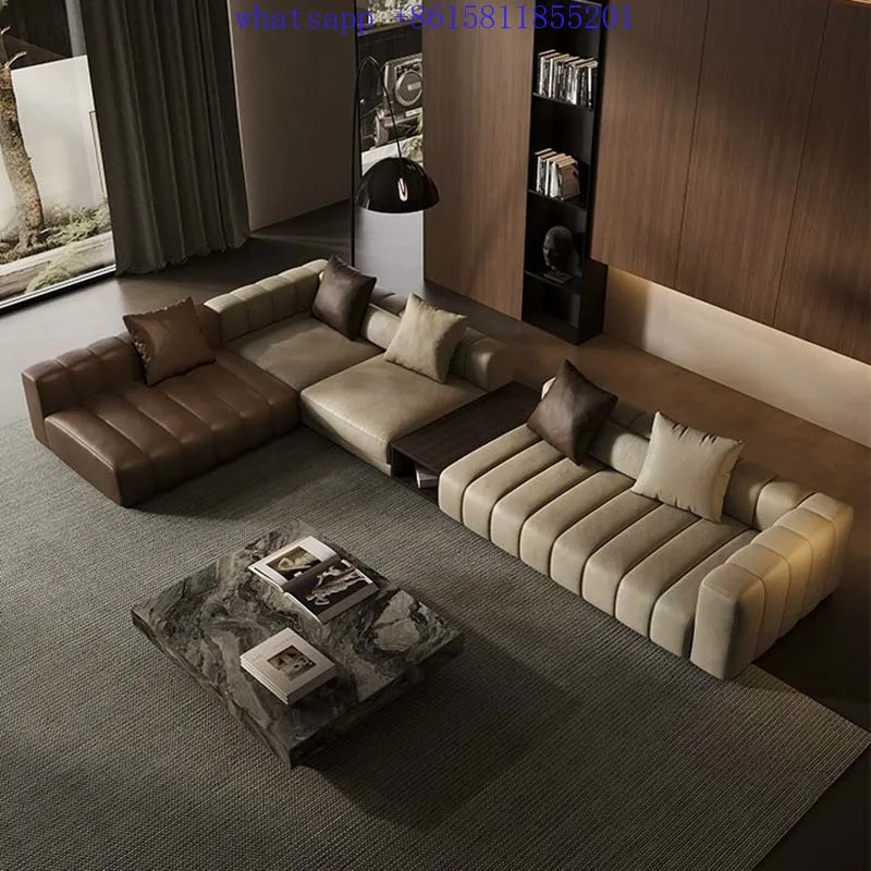 Lounge Deluxe European modular combination sofa Corner sofa comfortable nice modern furniture  prefabricated house  اريكة