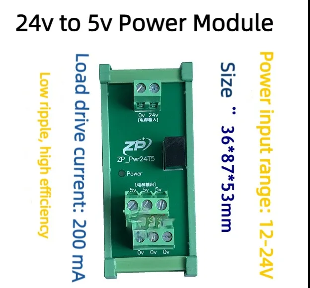 L'alimentazione da 24v a 5v, l'installazione su rotaia, la corrente di azionamento da 0,2 a devono essere utilizzate da moduli elettrici 5v