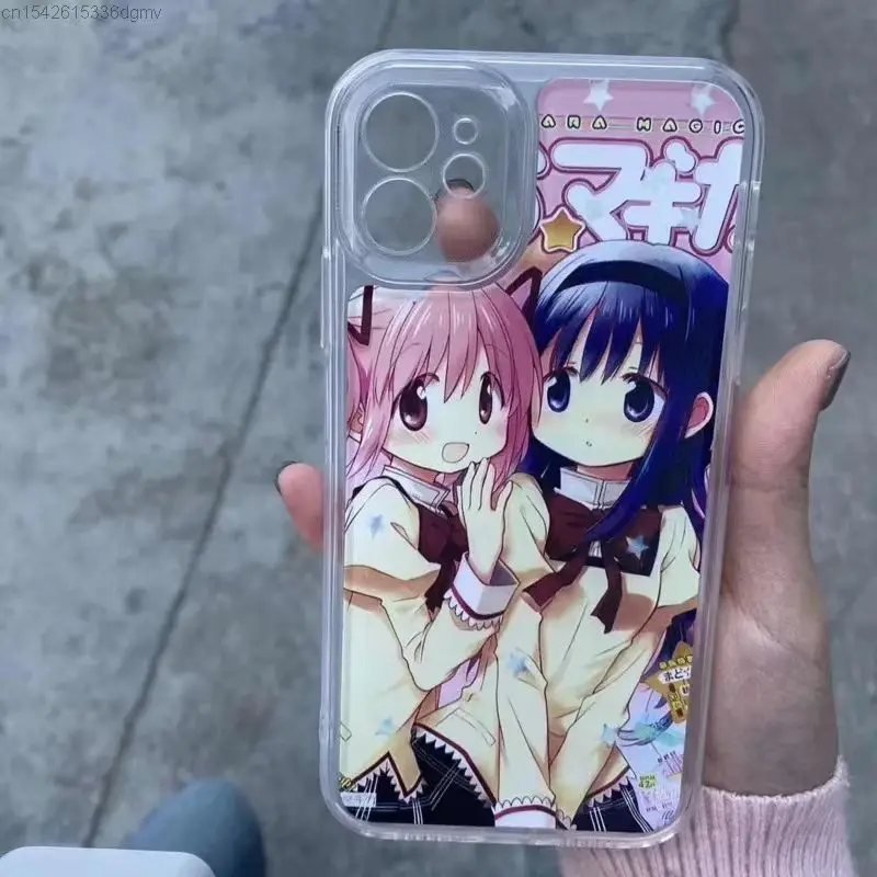 Y2K Luxury Couple Paired Cartoon girl Graphic Clear kawaii Phone Case For iPhone 11 13 14 15 Pro Max 12 Mini 7 8 Plus XS XR