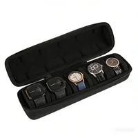 Boîte de rangement pour montres pour hommes, étui de voyage portable pour montres, support de présentation pour montres-bracelets avec système anti-déplacement 5