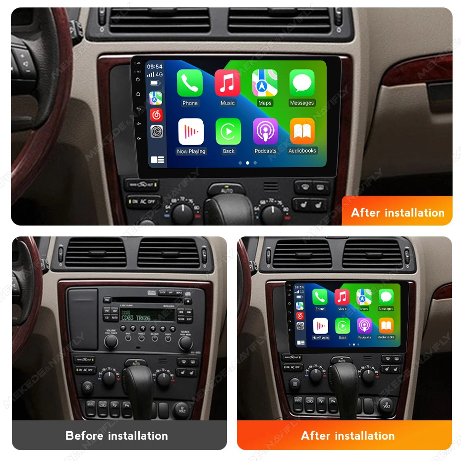 For Volvo XC70 V70 S60 2000 - 2009 9inch Car Radio Stereo Multimedia Player 4G LTE wifi GPS Navigation Wireless Carplay Stereo