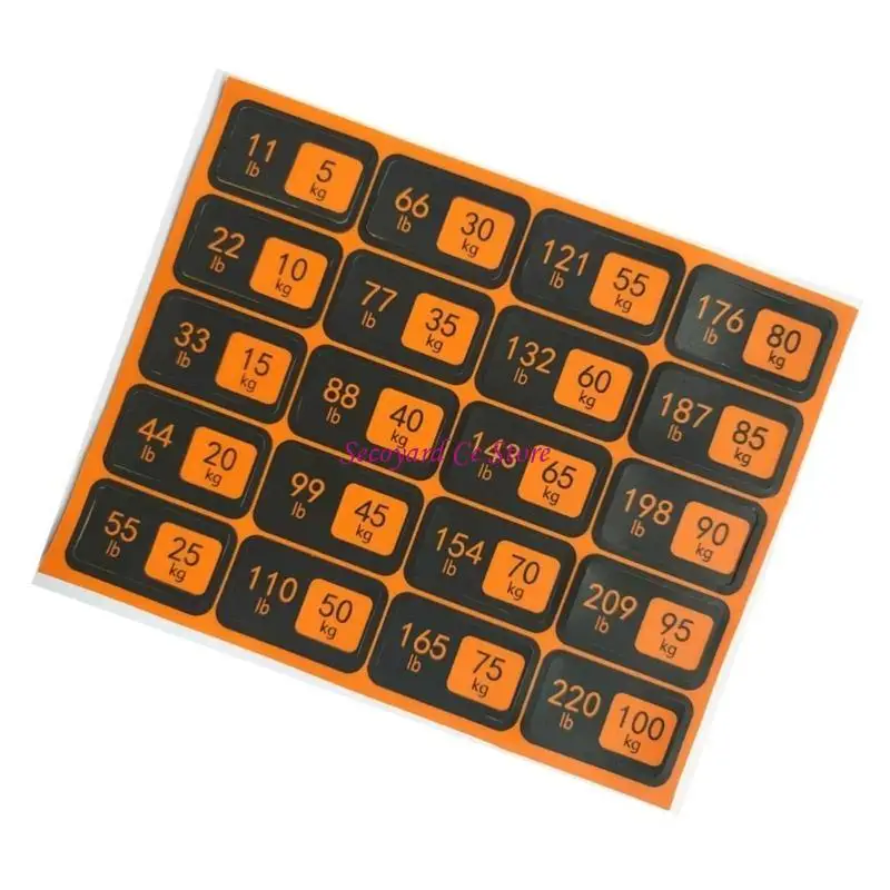 N3UC Weight Labels for Gym Weights Trainer Equipment Water Resistant Removable