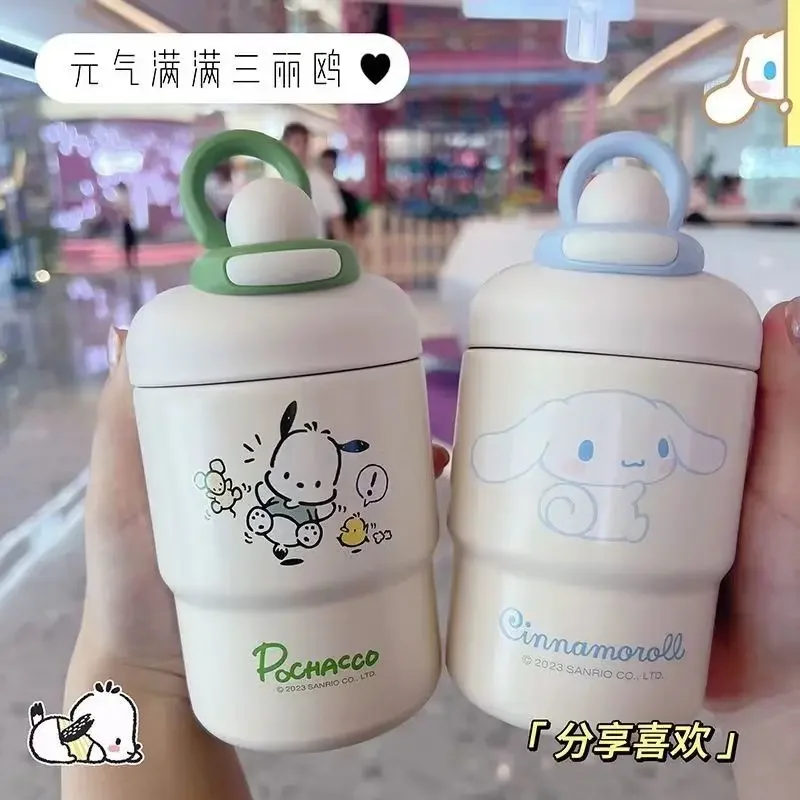 

Sweet Hello Kitty Pochacco Anime Kawaii Sanrio Water Cup Cute Cartoon Cinnamoroll Coffee Bottle Cup Lovely Gifts for Kids